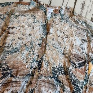 New with tags Love Kyla brand silk blend embroidered tunic